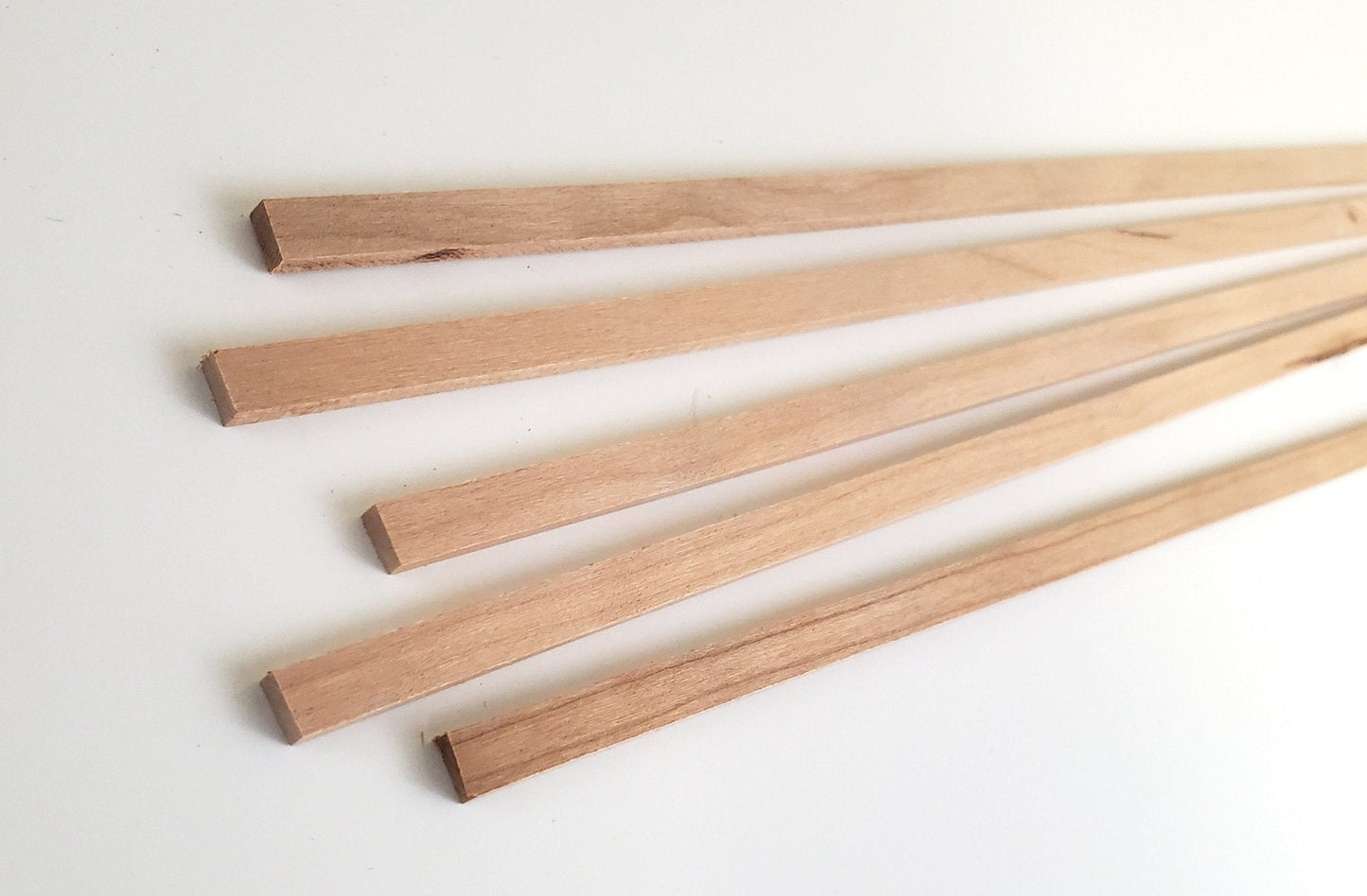 Cherry Wood Strips x5 1/8" x 1/4 x 18" Long Crafts Models Miniatures - Miniature Crush