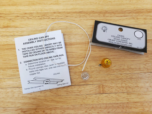 Cir-Kit Ceiling Canopy Adaptor for Lights Chandeliers 1:12 Scale Dollhouse for Tape Wire Set-ups - Miniature Crush