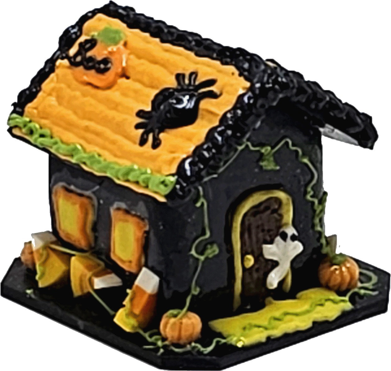 Dollhouse Halloween Gingerbread House 1:12 Scale Miniature Food Kitchen Bakery