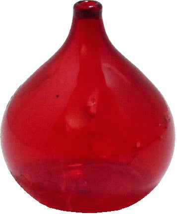 Dollhouse Round Glass Red Demijohn 1:12 Scale Miniature Jar Bottle