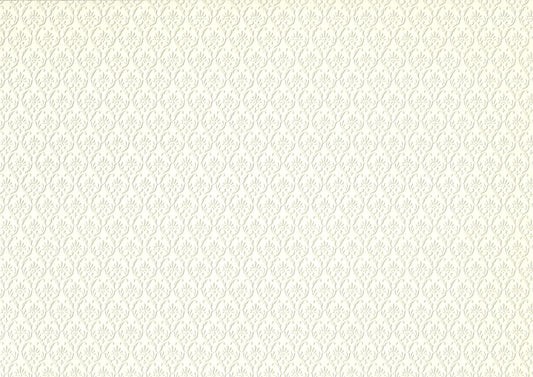 Dollhouse Gray on White Embossed Wallpaper x3 Sheets Art Nouveau 1:12 Scale