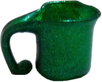Dollhouse Christmas Green Glass Mug with Handle 1:12 Scale Miniature Kitchen
