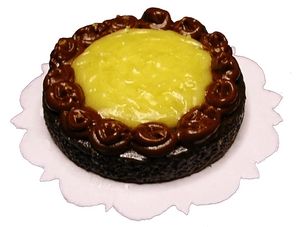 Dollhouse German Chocolate Cheesecake 1:12 Scale Miniature Food Dessert Bakery