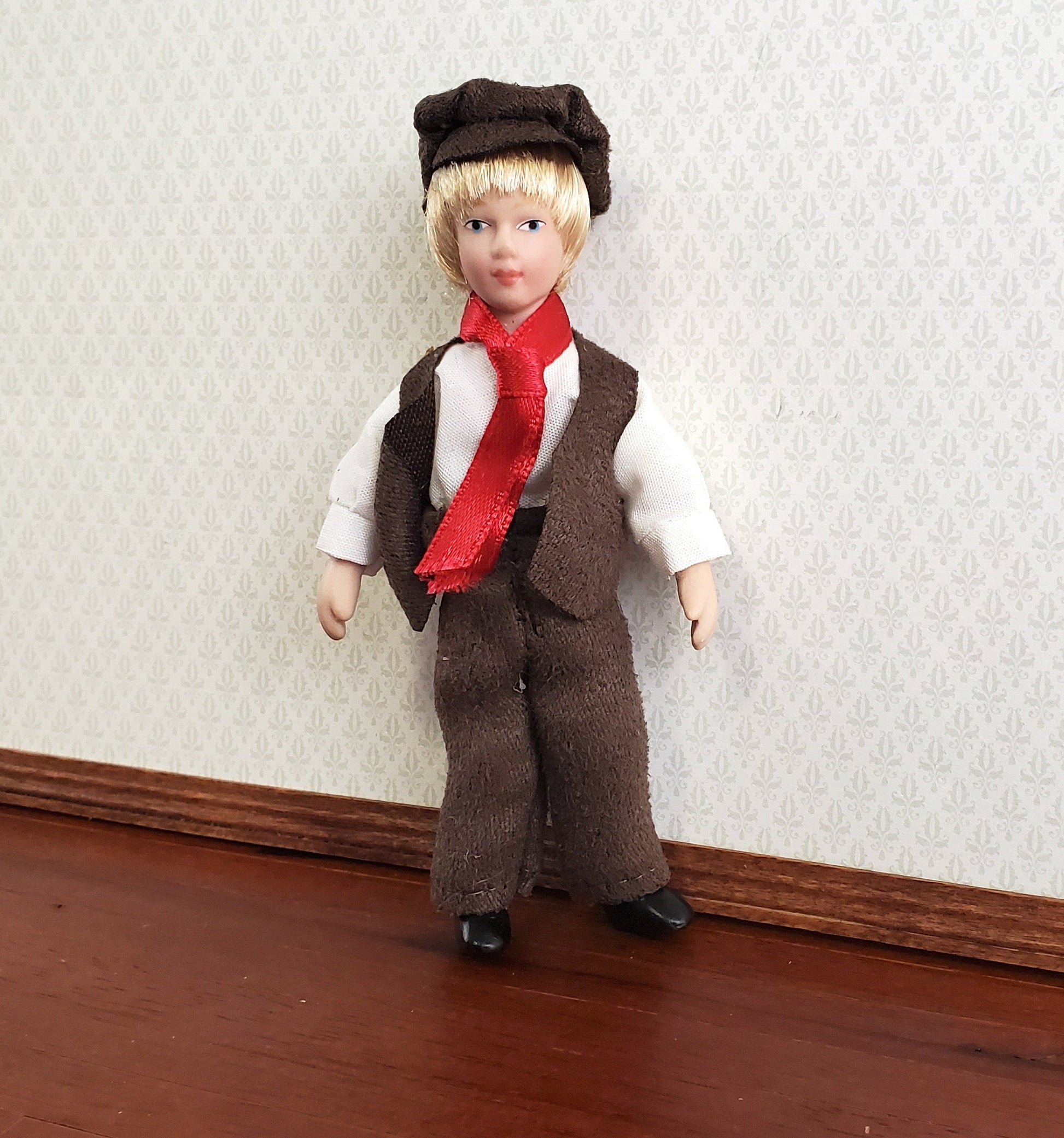 Dollhouse Victorian Boy Son Doll Porcelain Semi-Poseable 1:12 Scale Family