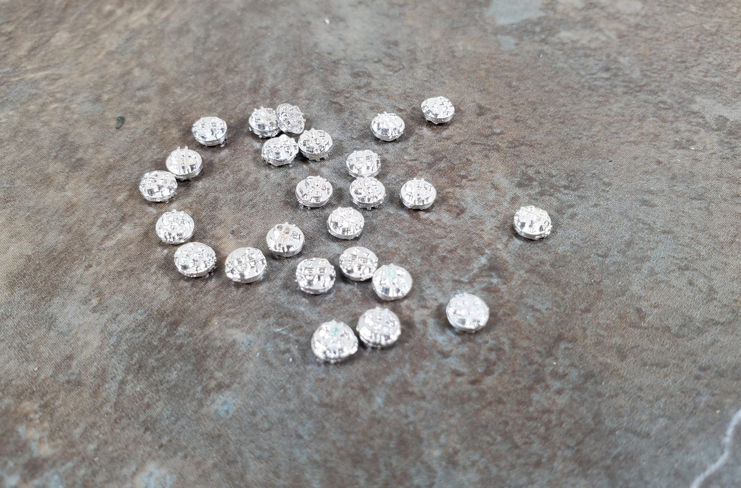 Dollhouse Silver Coins Metal x25 Pieces 1:12 Scale Miniature