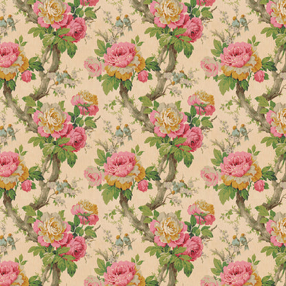Dollhouse Wallpaper Vintage Cabbage Roses Bradbury & Bradbury 1:12 Scale