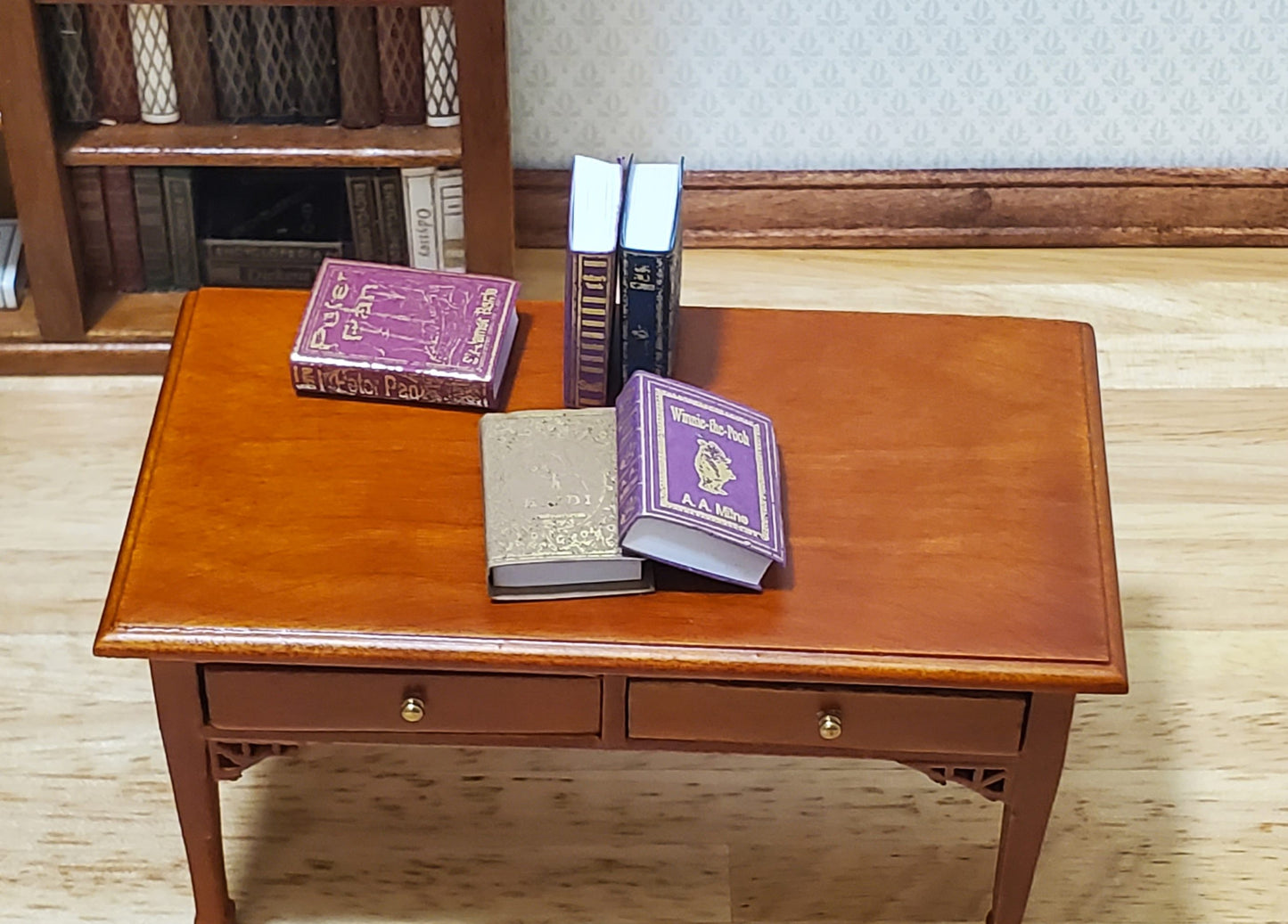 Dollhouse Miniature Book Set x5 Children's Classics #1 1:12 Scale (blank inside)