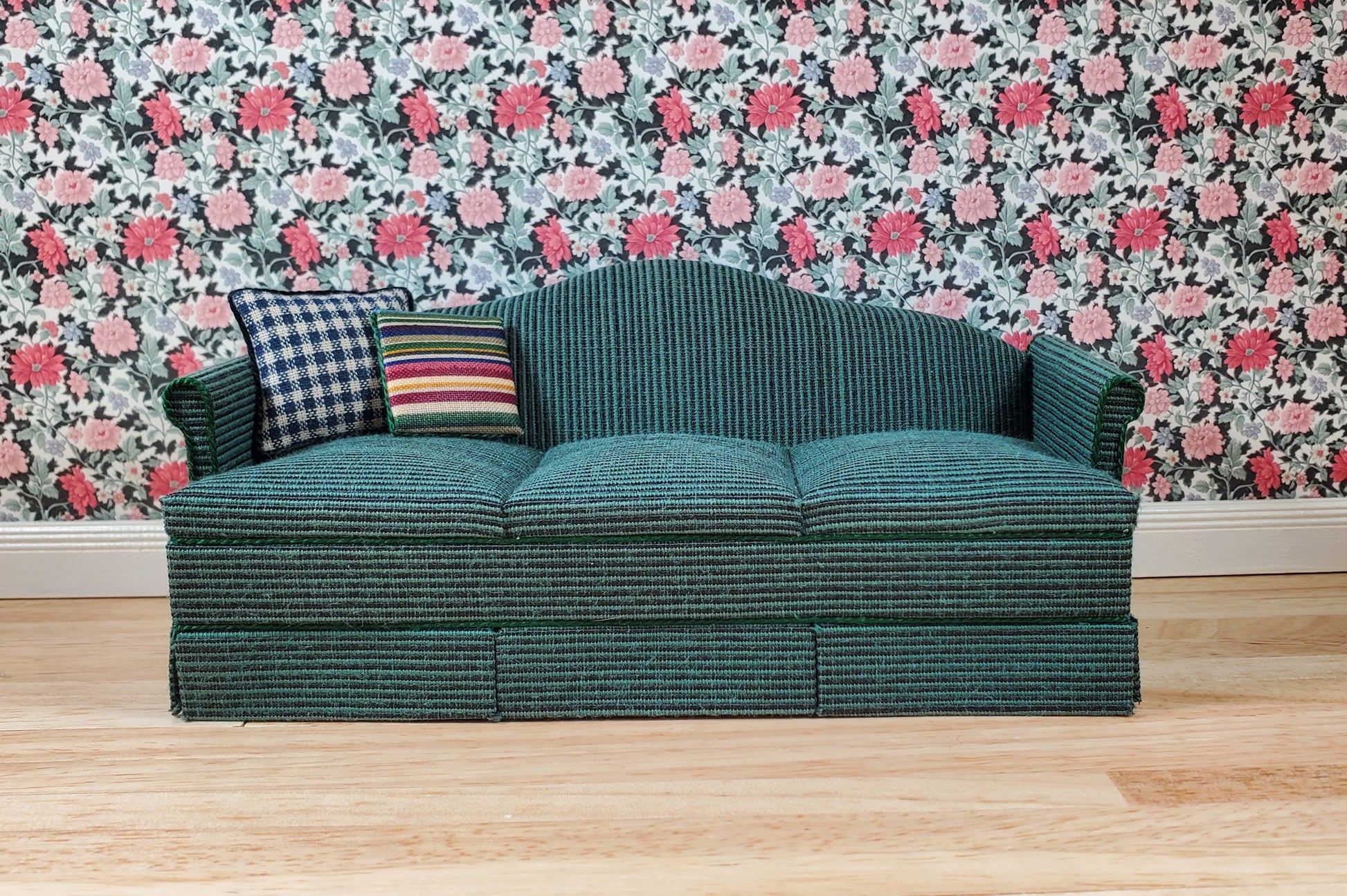 Dollhouse Wallpaper Coral Floral 1:12 Scale by MiniatureCrush