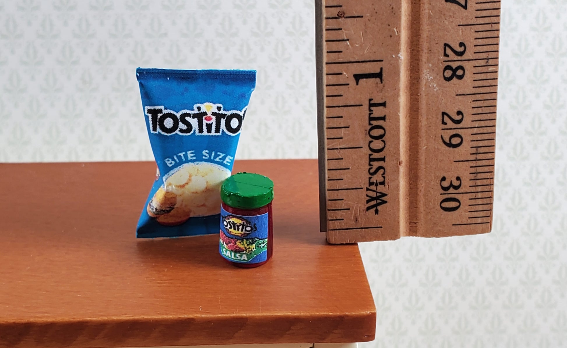 Dollhouse Tostitos Bag of Corn Chips & Salsa 1:12 Scale Miniature Food Kitchen