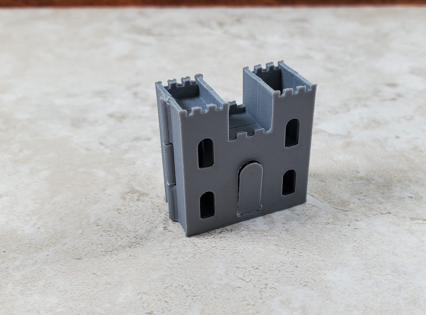 Super Tiny Miniature Castle Play Toy for Dollhouses Opens Draw Bridge 1" Tall