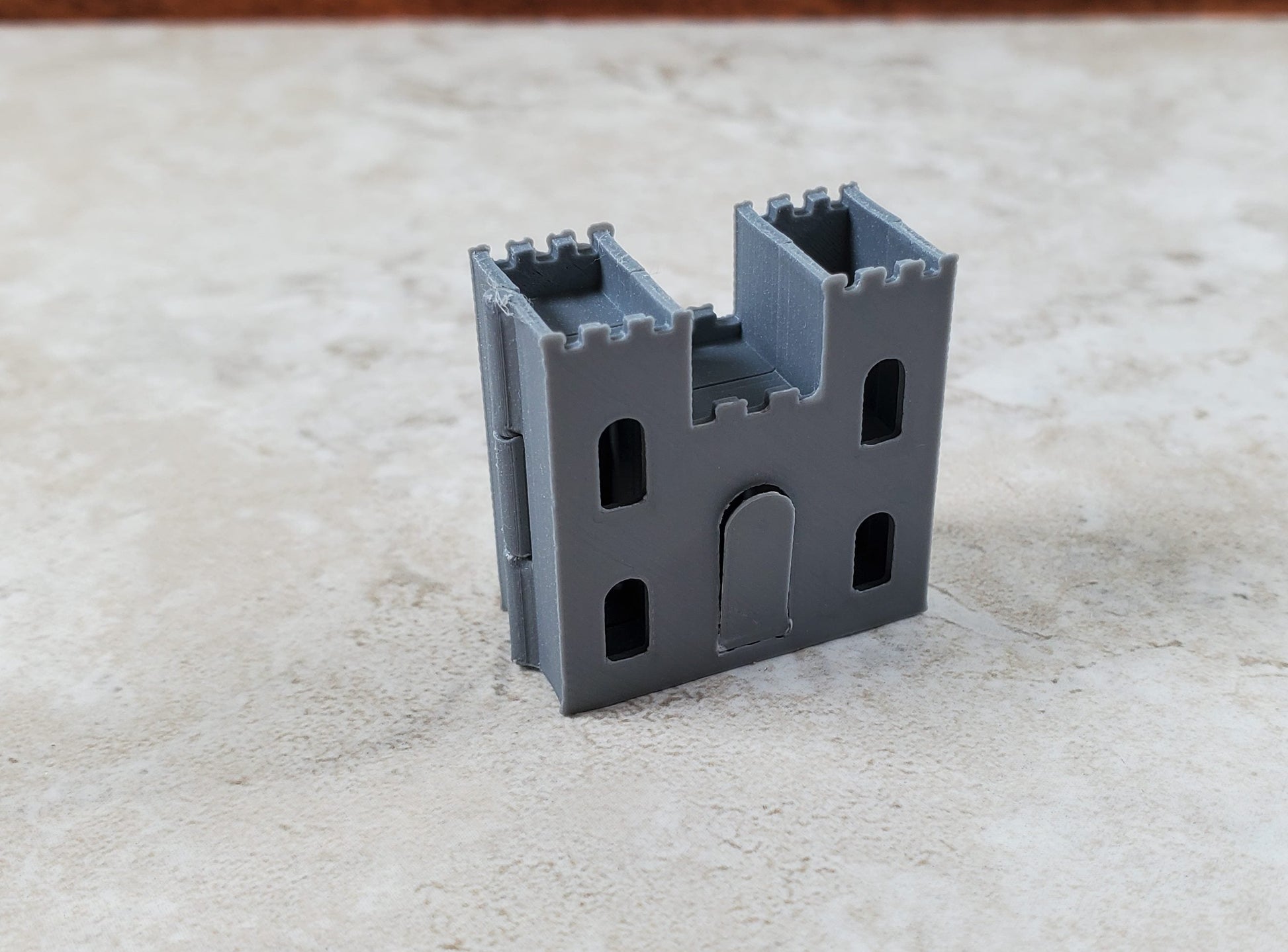 Super Tiny Miniature Castle Play Toy for Dollhouses Opens Draw Bridge 1" Tall