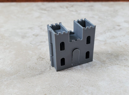 Super Tiny Miniature Castle Play Toy for Dollhouses Opens Draw Bridge 1" Tall