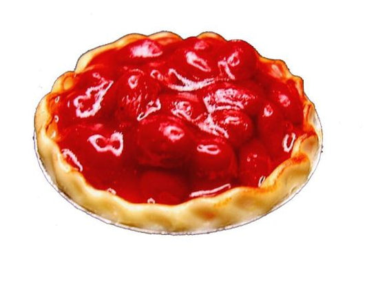Dollhouse Fresh Strawberry Pie in Tin 1:12 Scale Miniature Food Dessert Bakery