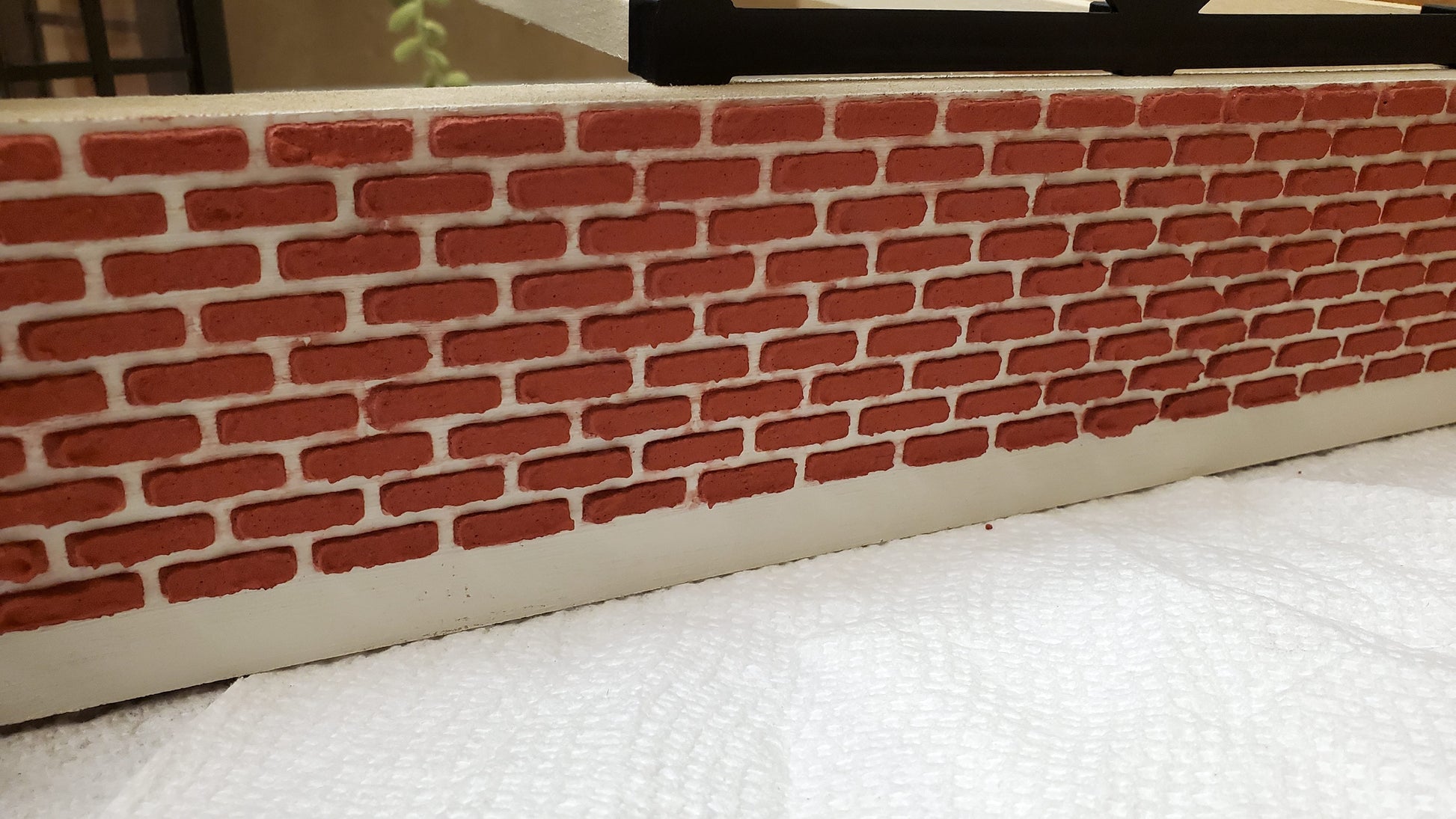 Magic Masonry Red Brick Stencil  & Powder KIT 1 Square Foot Set 1:12 Scale Dollhouse Building Supplies