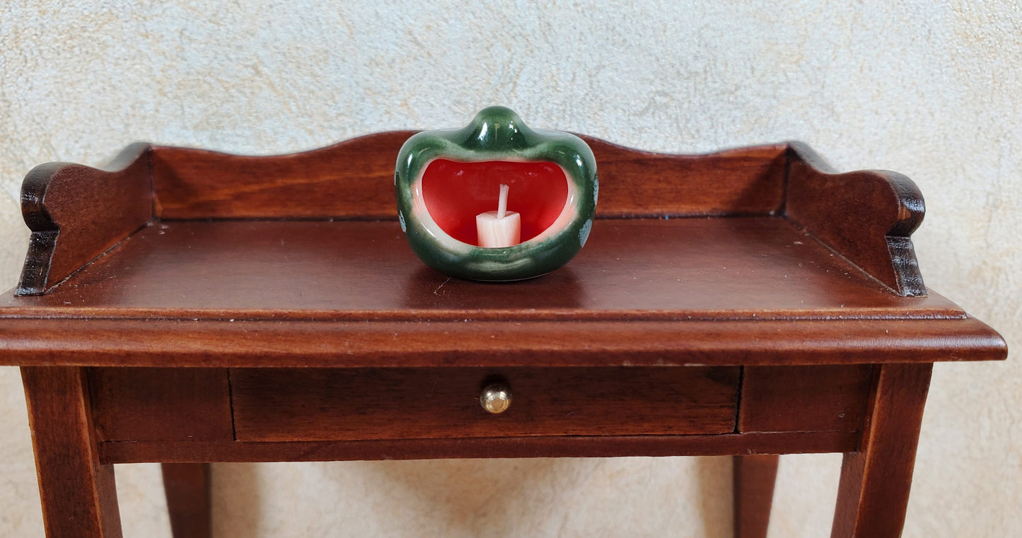 Dollhouse Ceramic Pumpkin Jar Halloween for Candy Cookies or Candle 1:12 Scale