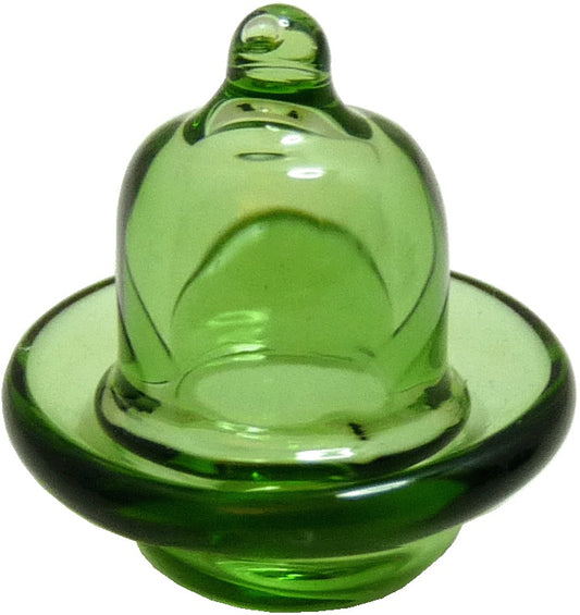 Dollhouse Green Glass Dish with Lid 1:12 Scale Miniature Kitchen Dining Decor
