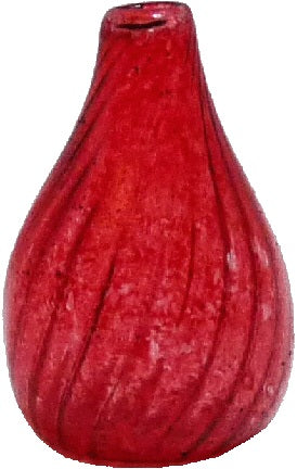 Dollhouse Red Glass Tear Drop Vase 1:12 Scale Miniature Decoration Flowers
