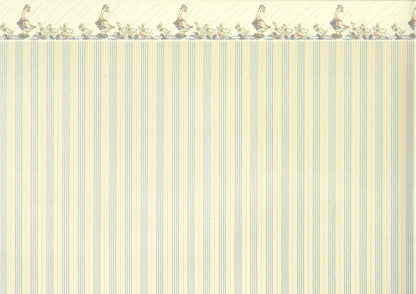 Dollhouse Nursery Wallpaper 3 Sheets "Dapper Ducks" MiniGraphics 1:12 Scale Miniature