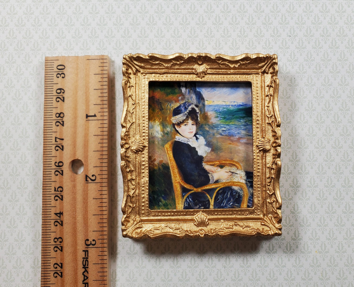 Dollhouse Miniature Renoir By the Seashore Framed Print 1:12 Scale