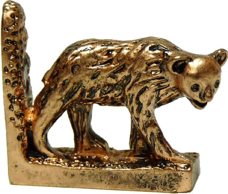 Dollhouse Bear Bookend Metal Rose Gold 1:12 Scale Miniature