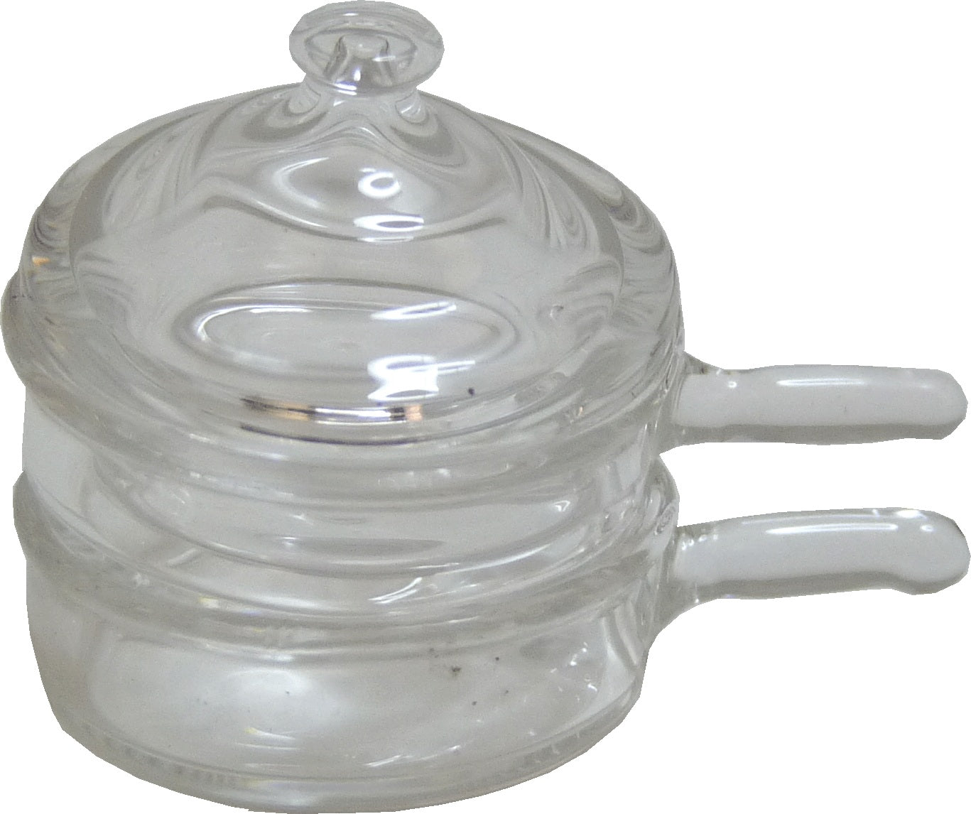 Dollhouse Clear Glass Double Boiler 1:12 Scale Miniature Kitchen