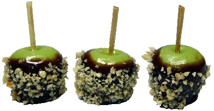 Dollhouse Chocolate & Nut Candy Apples Set of 3 1:12 Scale Miniature Food Treats
