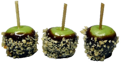 Dollhouse Chocolate & Nut Candy Apples Set of 3 1:12 Scale Miniature Food Treats