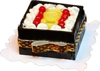 Dollhouse Chocolate Bar Jubilee Cake 1:12 Scale Miniature Kitchen Food