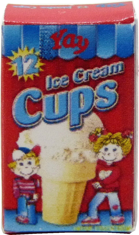 Dollhouse Ice Cream Cups Box 1:12 Scale Miniature Food Kitchen