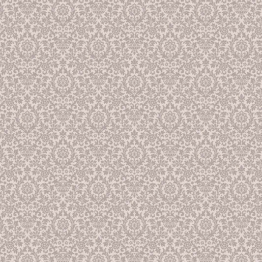 Dollhouse Wallpaper Essex Damask Gray Pewter Bradbury & Bradbury 1:12 Scale