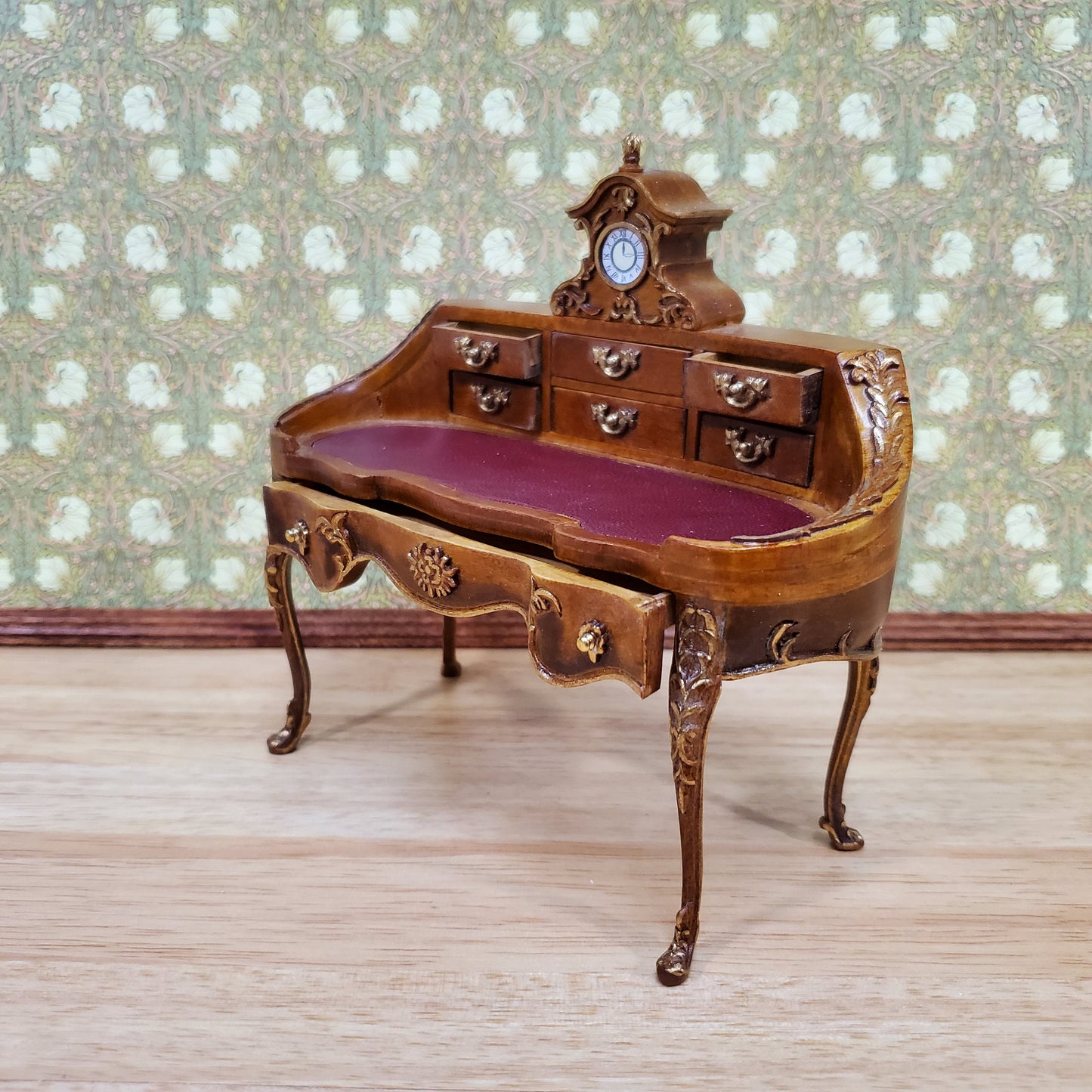 JBM Dollhouse Writing Louis XV Bombe Style Furniture 1:12 Scale Miniature