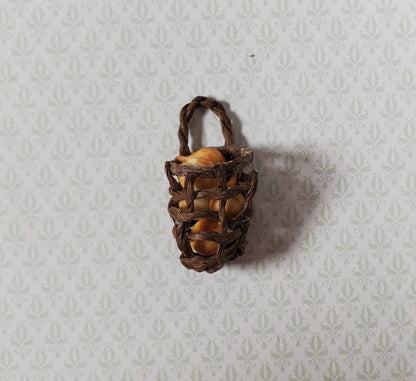 Dollhouse Shaker Twine Onion Basket 1:12 Scale Miniature Kitchen