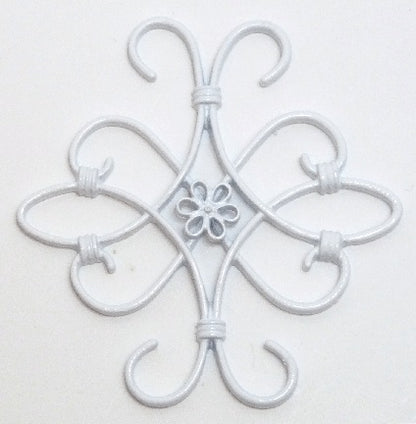 Dollhouse & Fairy Garden Decor White Iron Wall Accent