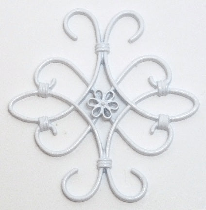 Dollhouse & Fairy Garden Decor White Iron Wall Accent