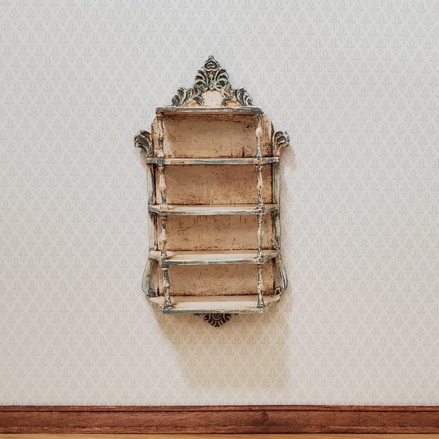 Dollhouse Artisan Hanging Shelf 1:12 Scale Miniature Shelves Shabby Chic