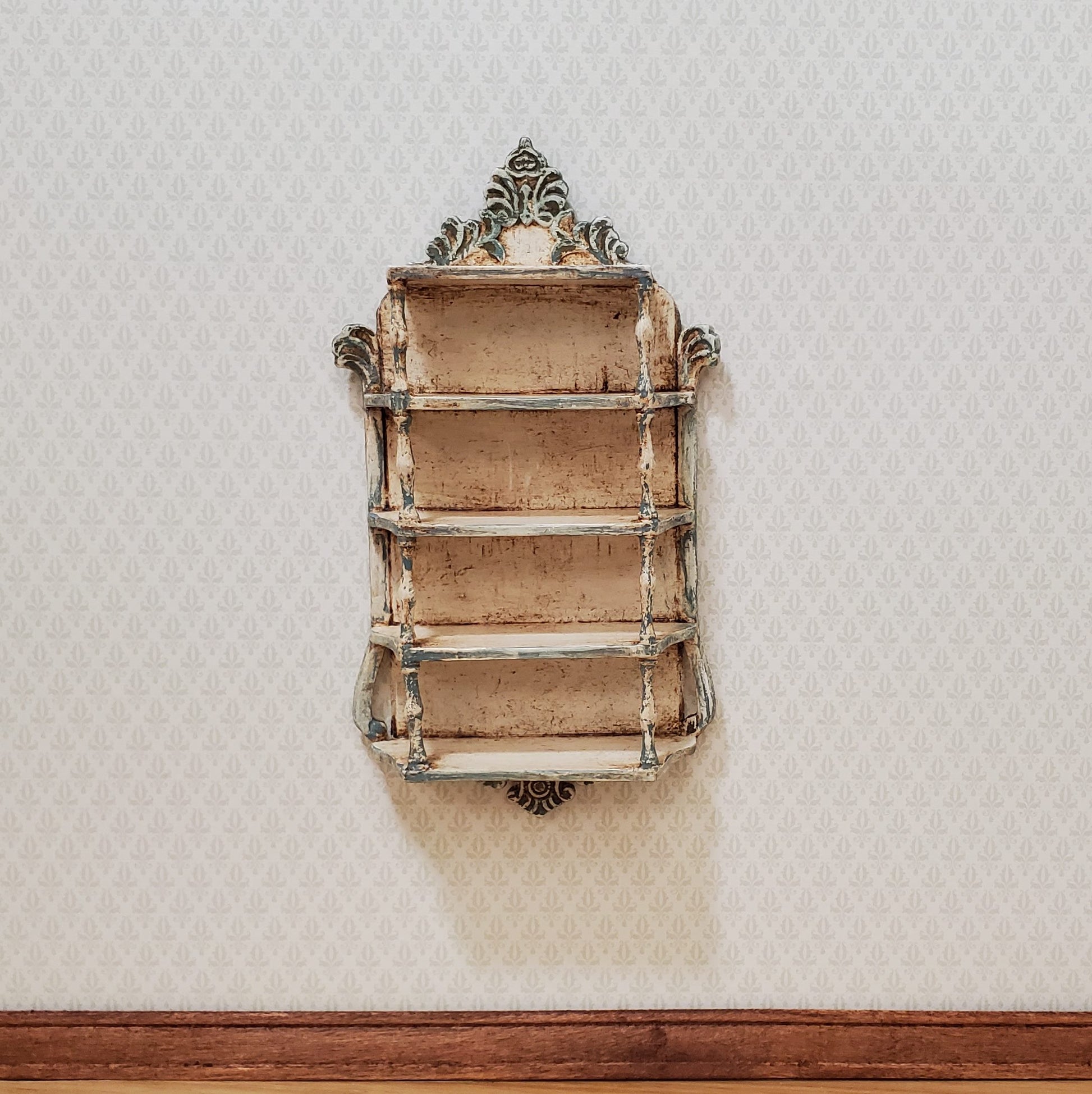Dollhouse Artisan Hanging Shelf 1:12 Scale Miniature Shelves Shabby Chic