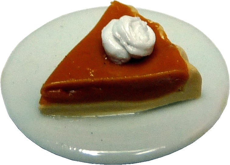 Dollhouse Pumpkin Pie Slice 1:12 Scale Miniature Food Dessert Bakery