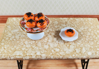 Dollhouse Pastries Donuts Halloween Spider Theme Set of 5 1:12 Scale Miniature