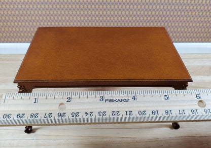 JBM Dollhouse Dining Table Queen Anne Style 1:12 Scale Furniture Walnut Finish
