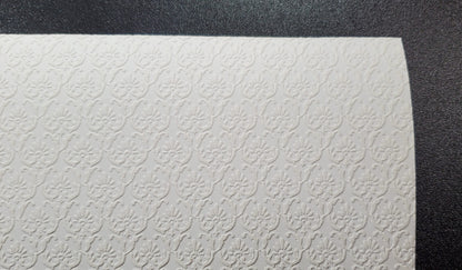 Dollhouse White on White Embossed Wallpaper x3 Sheets Art Nouveau 1:12 Scale