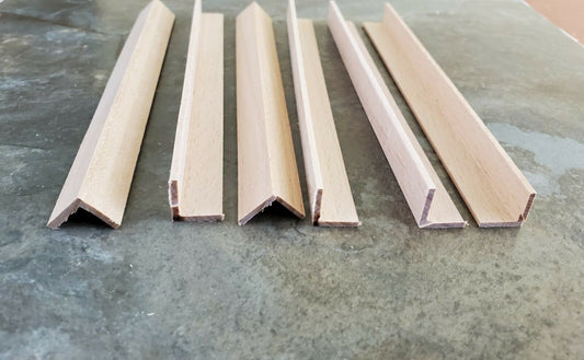 Dollhouse Miniatures 6" Pieces x6 Corner Trim Molding 1/2" x 1/2" x 6" - 70296