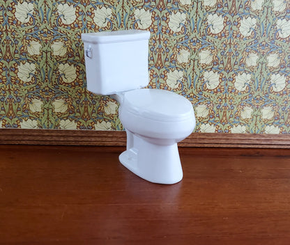 Dollhouse Resin 3 Piece Bathroom Set Tub Toilet Sink All White 1:12 Scale Houseworks