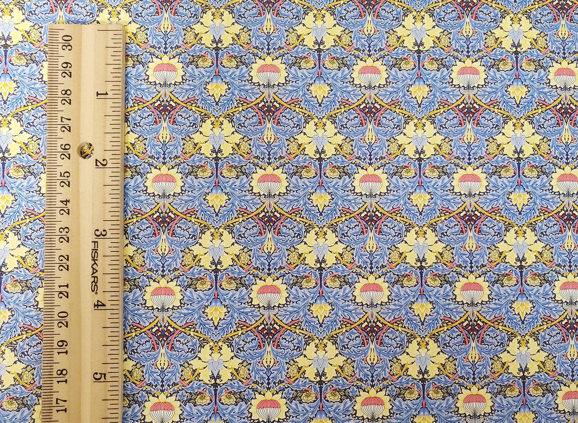 Dollhouse Wallpaper Victorian Morris Style Blue 1:12 Scale Miniature Itsy Bitsy
