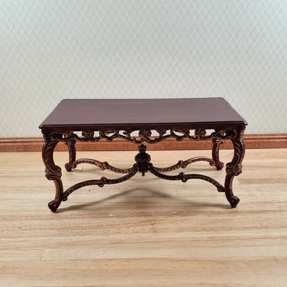 Dollhouse Grand Dining Table by Hansson 1:12 Scale Miniature Mahogany Finish