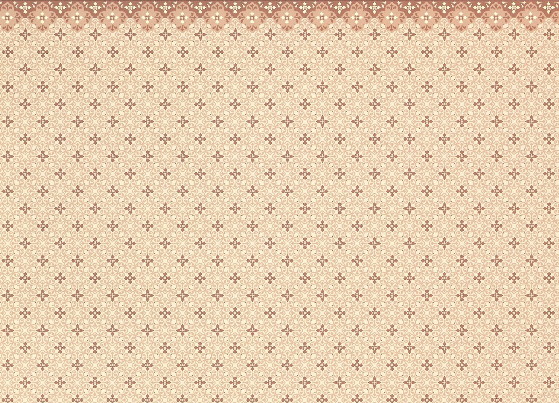 Dollhouse Wallpaper Brodnax Edwardian "Nellie" 1:12 Scale Miniature