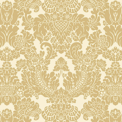 Dollhouse Wallpaper Warwickshire Damask Gold Bradbury & Bradbury 1:12 Scale