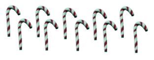 Dollhouse Candy Canes Set of 10 1:12 Scale Miniature Food Treats Candy