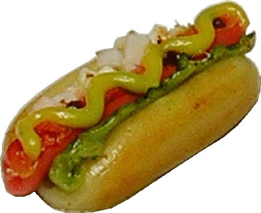 Dollhouse Hot Dog Garnished 1:12 Scale Miniature Food Kitchen