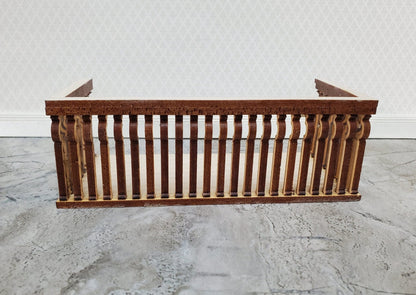 Dollhouse Balcony Square Double Unpainted Wood 1:12 Scale Miniature 5 1/2" Long - Miniature Crush