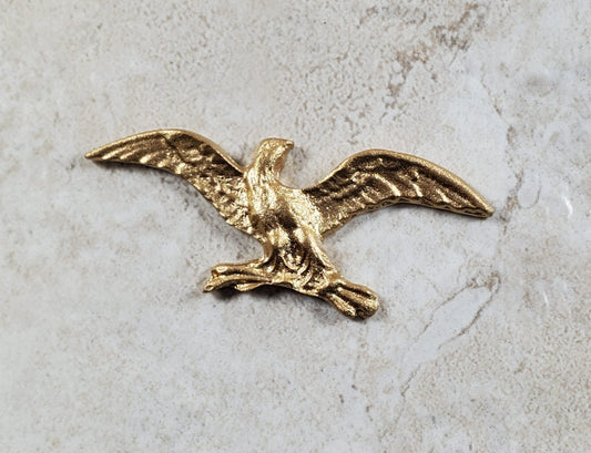 Dollhouse Bald Eagle Gold Wall or Door Plaque 1:12 Scale Miniature Accessory - Miniature Crush